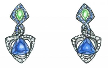 380x238 New Earring Sketch Mark Schneider Design - Earring Sketch