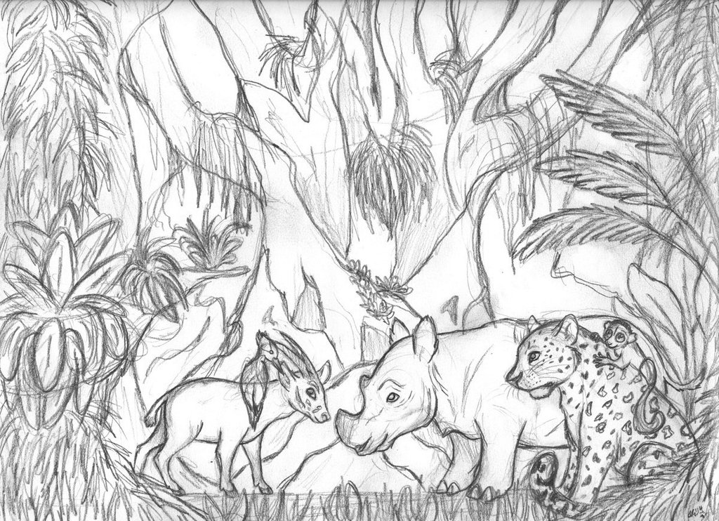 1024x742 Earth Day 2014 Rough Sketch By Socksthemutt - Earth Day Sketches