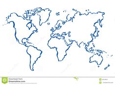 235x173 Pin By Claire E On Chalkboard Coloring Pages, Map - Earth Map Sketch