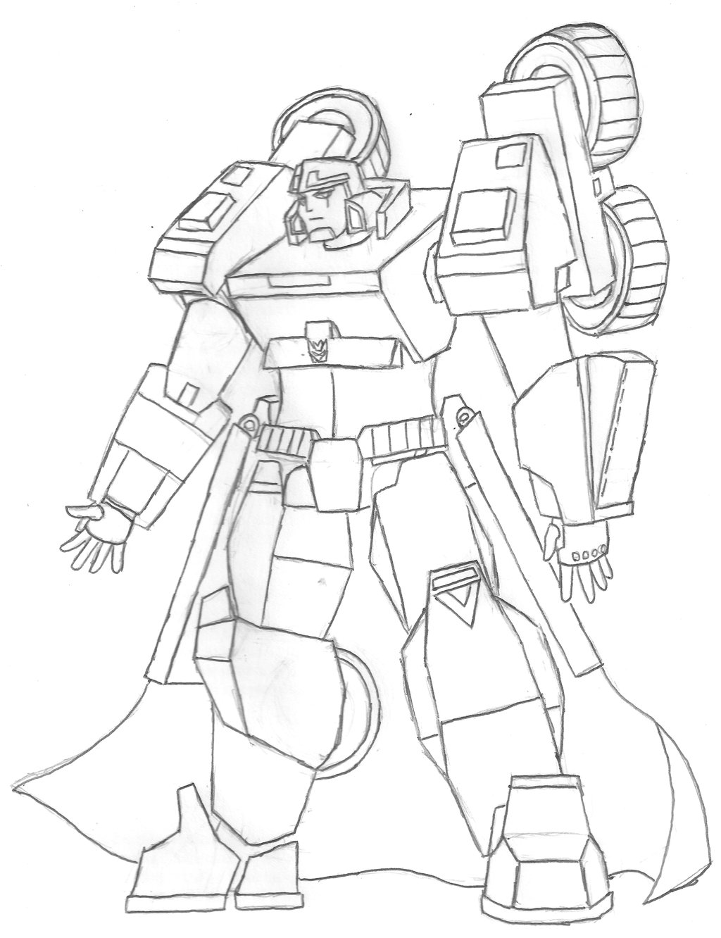 1024x1332 Pencil Sketch Tcs Megatron Earth Mode By Redpanda451 - Earth Pencil Sketch