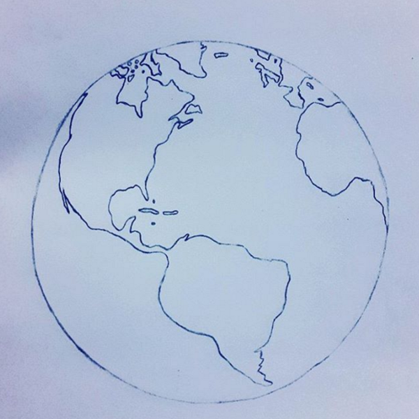 600x600 Earth Sketch By Abirahmed - Earth Sketch