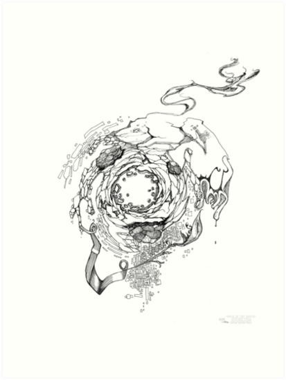 413x549 Hole In The Earth - Earth Sketch