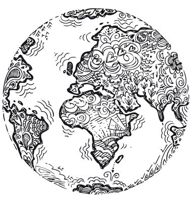 380x400 Images Of Planet Earth Sketch - Earth Sketch Drawing