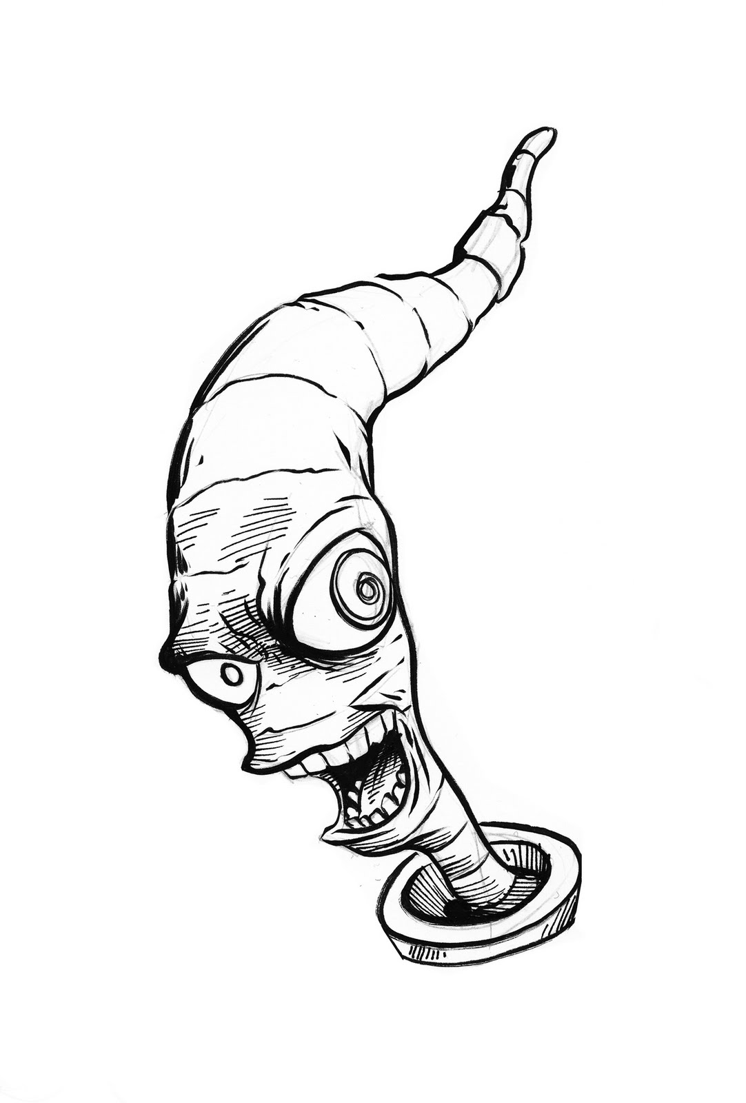 1082x1600 Pretty Good Blog Warm Up Sketch Earthworm Jim - Earthworm Jim Sketch