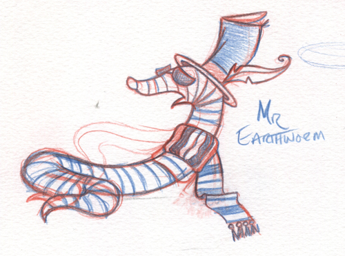 500x372 Mr. Earthworm Sketch By Reed682 - Earthworm Sketch