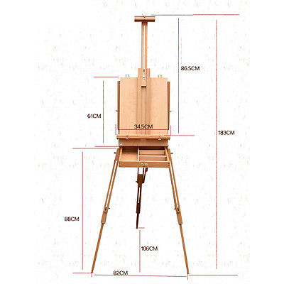 400x400 New Oil Painting Easel Sketch Box Portable Folding Durable Artist - Easel Sketch