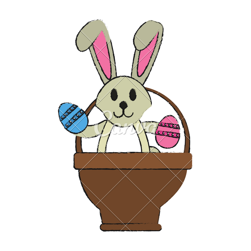 800x800 Easter Bunny Sketch - Easter Bunny Sketch