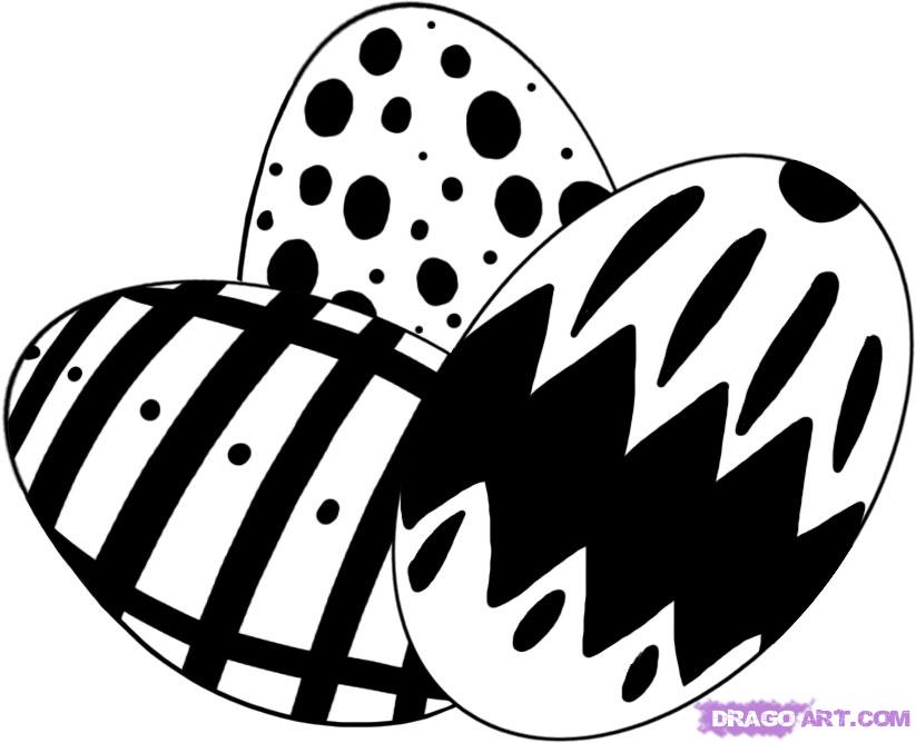 823x668 Easter Eggs Drawings Happy Easter 2018 - Easter Egg Sketch