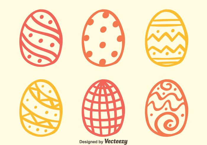 700x490 Sketch Easter Eggs Vectors - Easter Egg Sketch