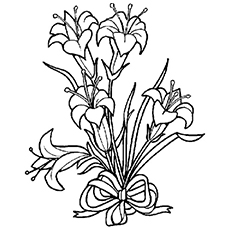 230x230 Top 25 Free Printable Easter Coloring Pages Online - Easter Lily Sketch
