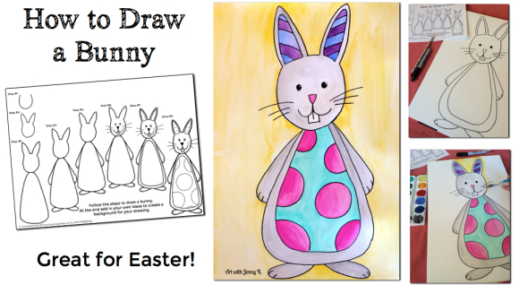580x318 How To Draw A Bunny Rabbit - Easter Rabbit Sketch