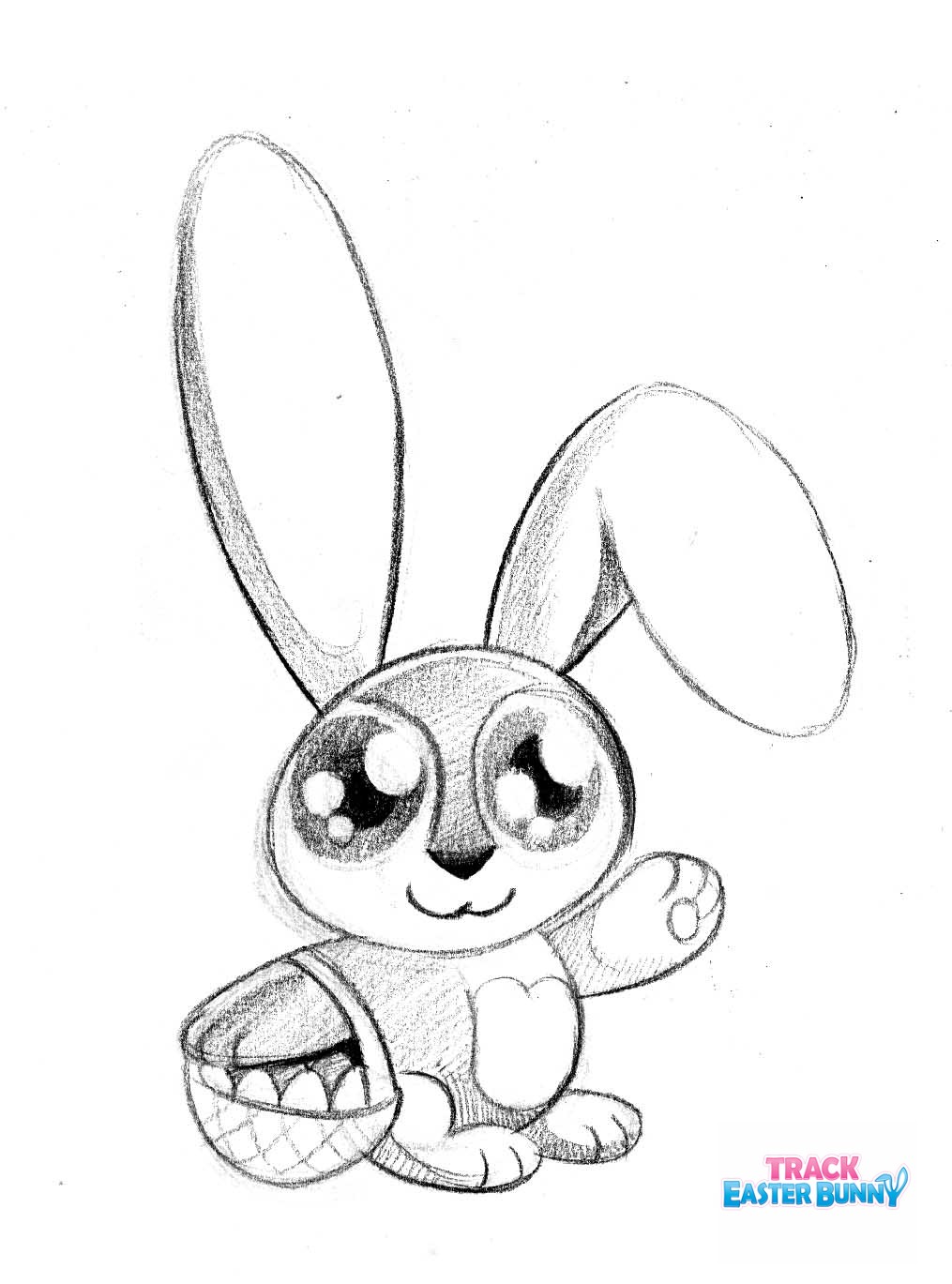 1015x1369 Early 2010 Concept Art Of The Track Easter Bunny Mascot - Easter Rabbit Sketch