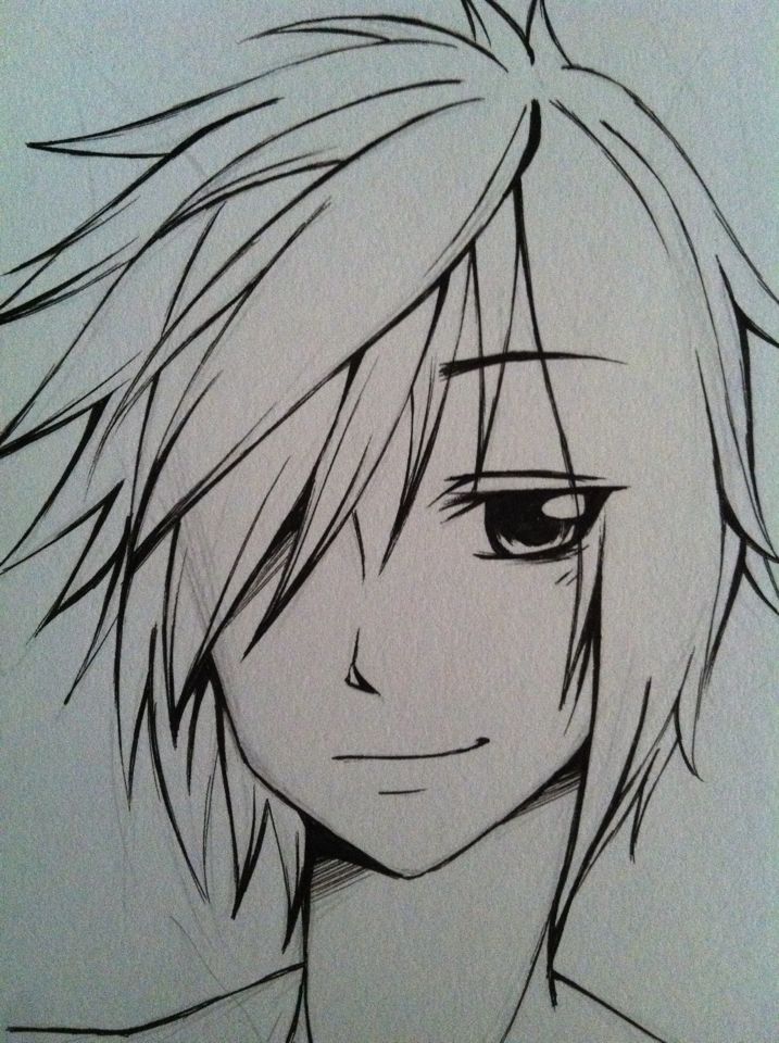 717x960 Pictures Easy Anime Boy Sketches, - Easy Anime Boy Sketch