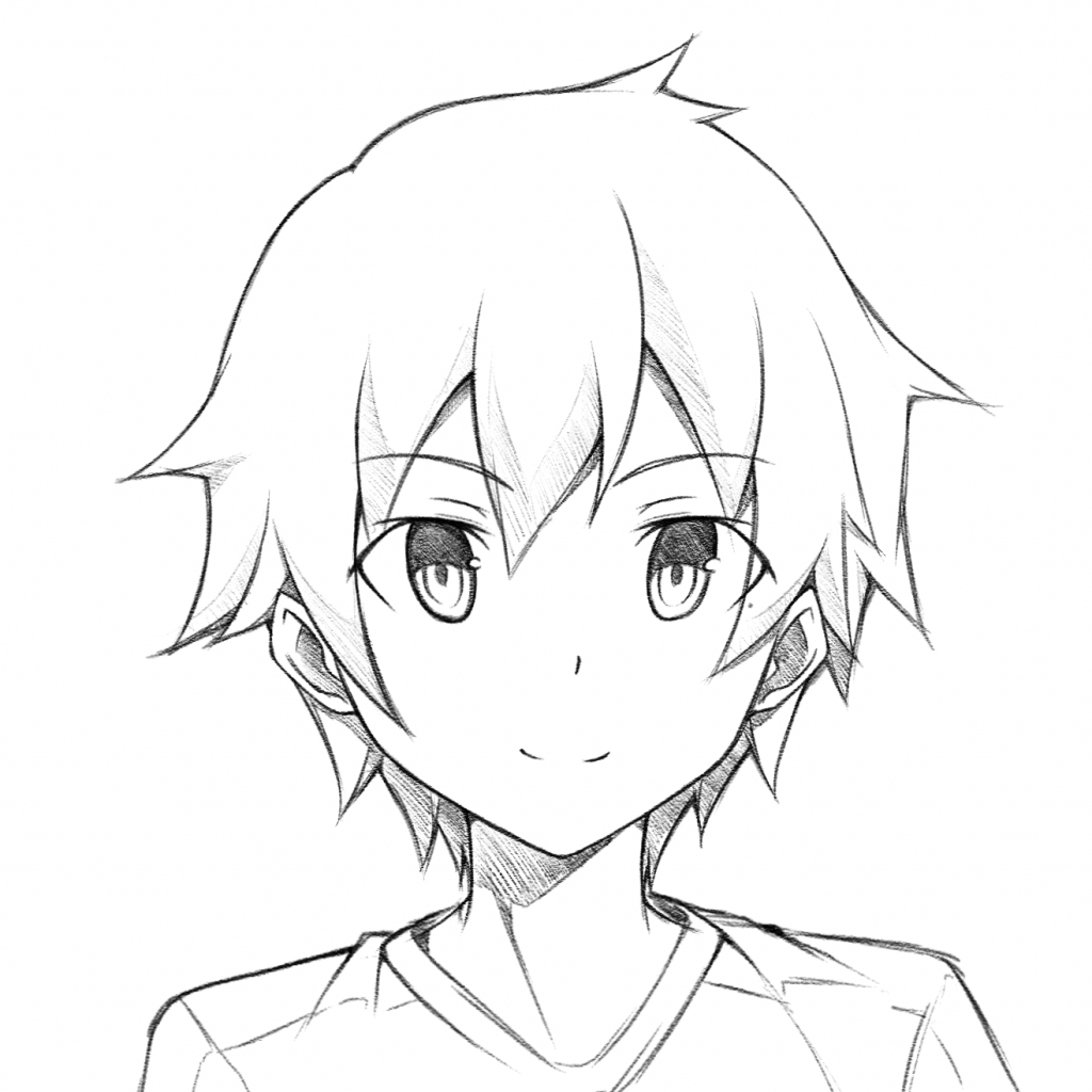 Easy Anime Boy Sketch at PaintingValley.com | Explore collection of