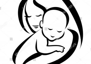 300x210 Mother Baby Sketch Pencil Sketches Of Mother And Baby - Easy Baby Sketch