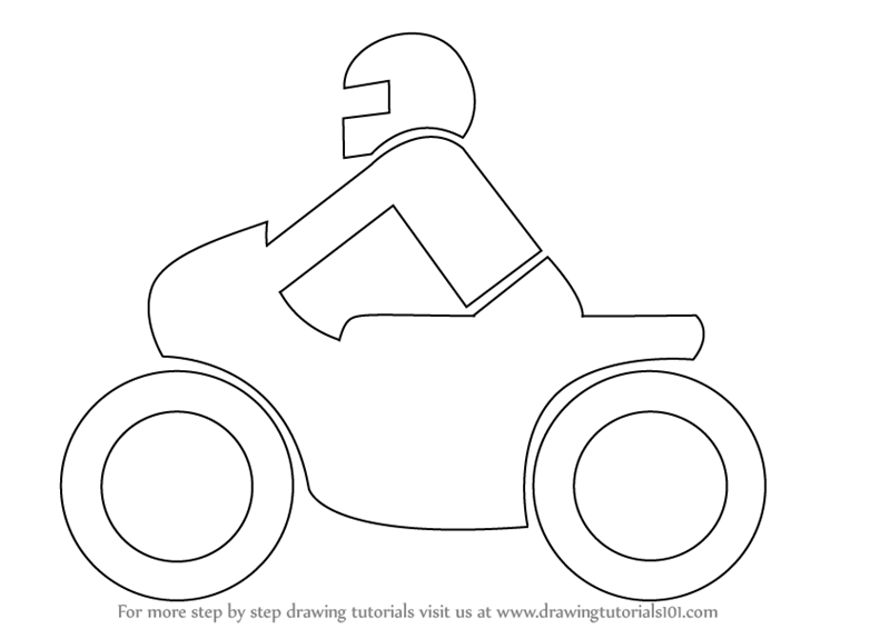 800x566 Learn How To Draw A Motorcycle For Kids (Two Wheelers) Step By - Easy Bike Sketch