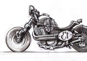 300x210 Pencil Drawing Of Bikes How To Draw A Bicycle (Bike). Easy Drawing - Easy Bike Sketch