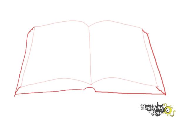 600x400 How To Draw An Open Book - Easy Book Sketch