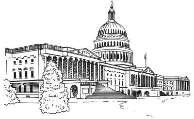 400x247 How To Draw The United States Capitol Building In 5 Steps - Easy Building Sketch