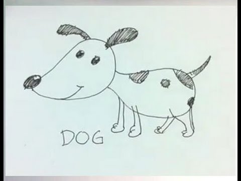 480x360 Easy Cartoon Drawing How To Draw A Cartoon Dog - Easy Cartoon Sketches