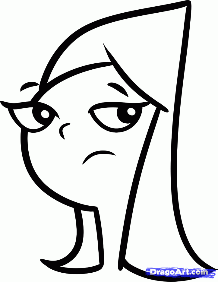 723x935 How To Draw Disney Characters How To Draw Candace Easy Step 6 - Easy Cartoon Sketches