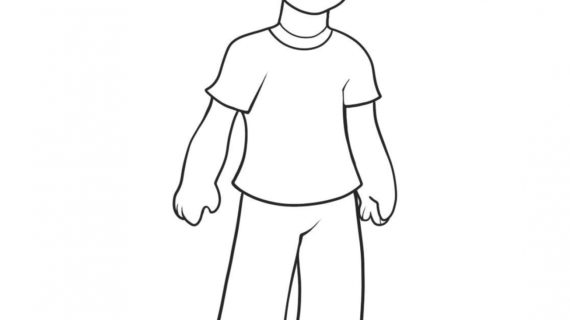 570x320 Cartoon Drawing Of A Boy Easy Cartoon Characters To Draw For Kids - Easy Cartoon Sketches