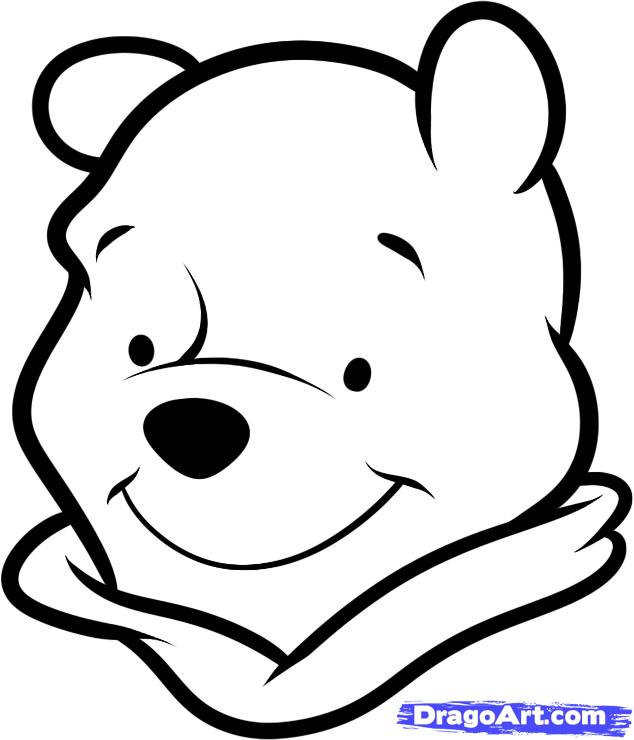 634x740 How To Draw Winnie The Pooh Easy Cartoon Drawings How To Draw - Easy Cartoon Sketches