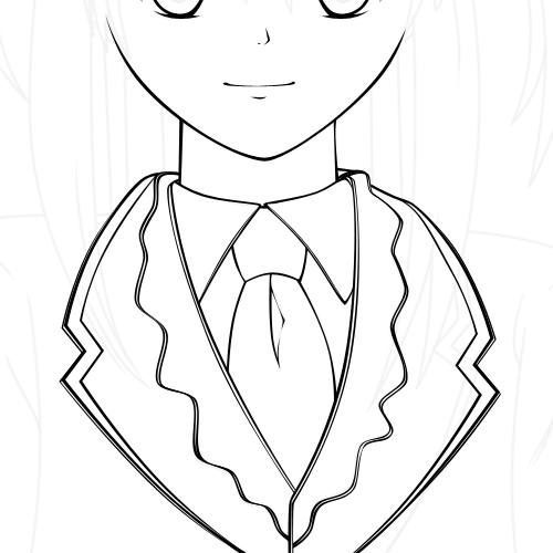 500x500 Creating A Vector Anime Character In Adobe Photoshop Part 1 - Easy Character Sketch