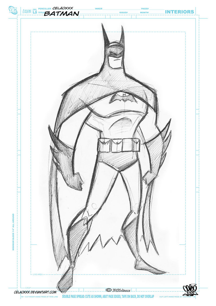 752x1063 Batman Dc Characters Sketch By Celaoxxx - Easy Character Sketch