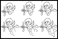 200x134 How To Draw Baby Cupid With Wings Amp Arrows With Easy Step By Step - Easy Cupid Sketch