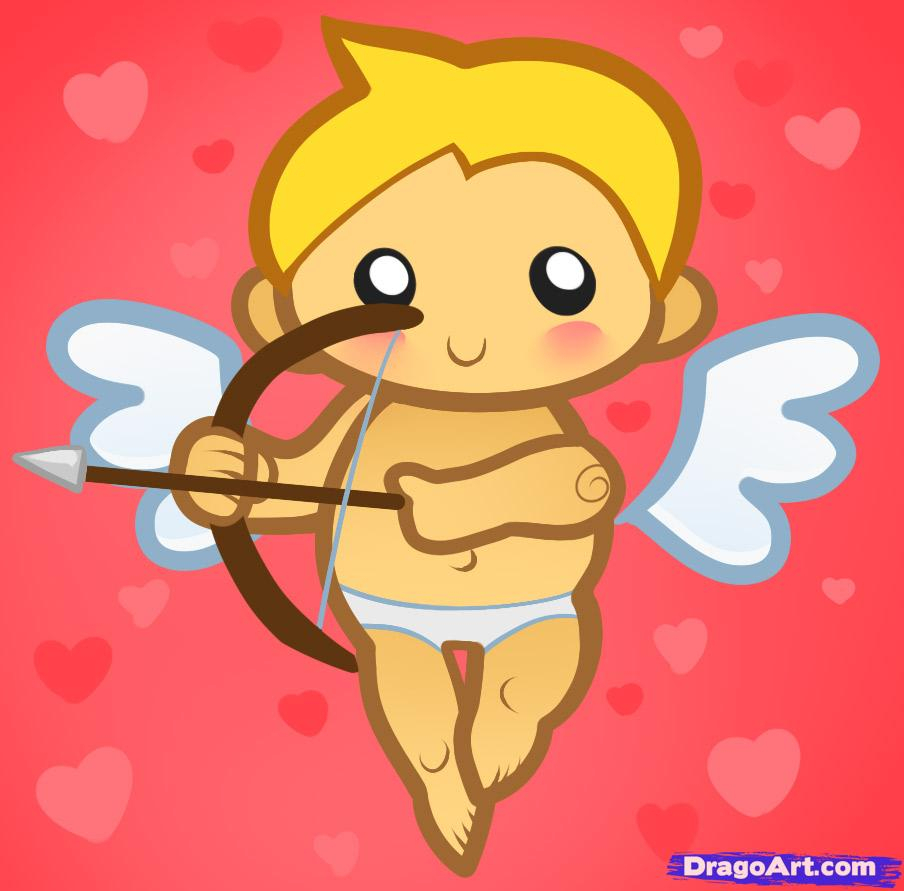 904x891 Cupid Drawing Cartoon How To Draw Cupid For Kids, Step By Step - Easy Cupid Sketch