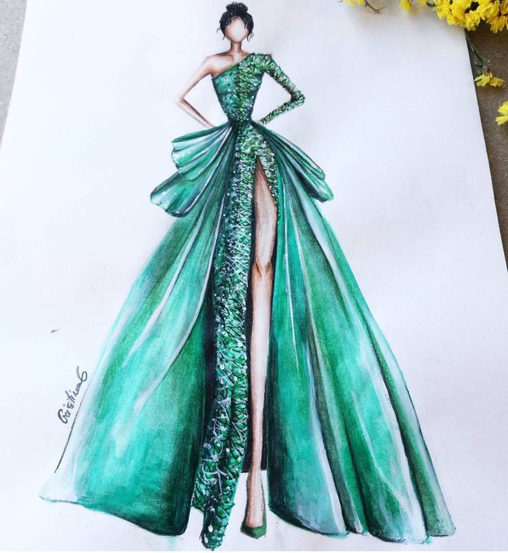 dress sketch fashion