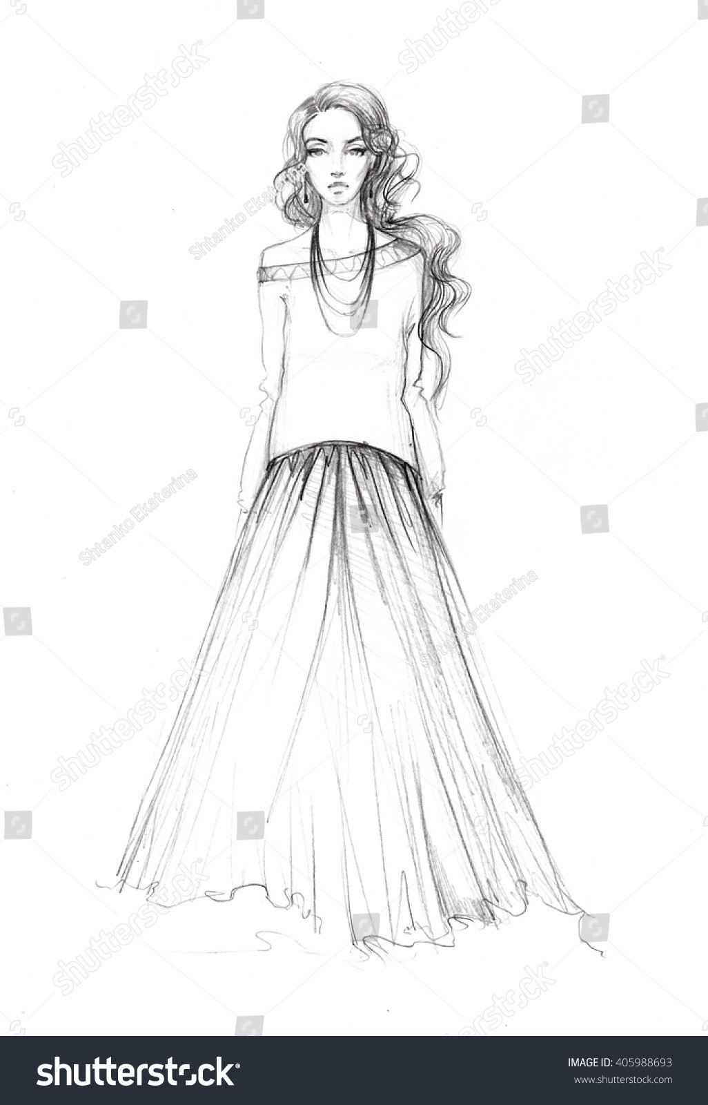 Easy Fashion Sketches at PaintingValley.com | Explore collection of ...