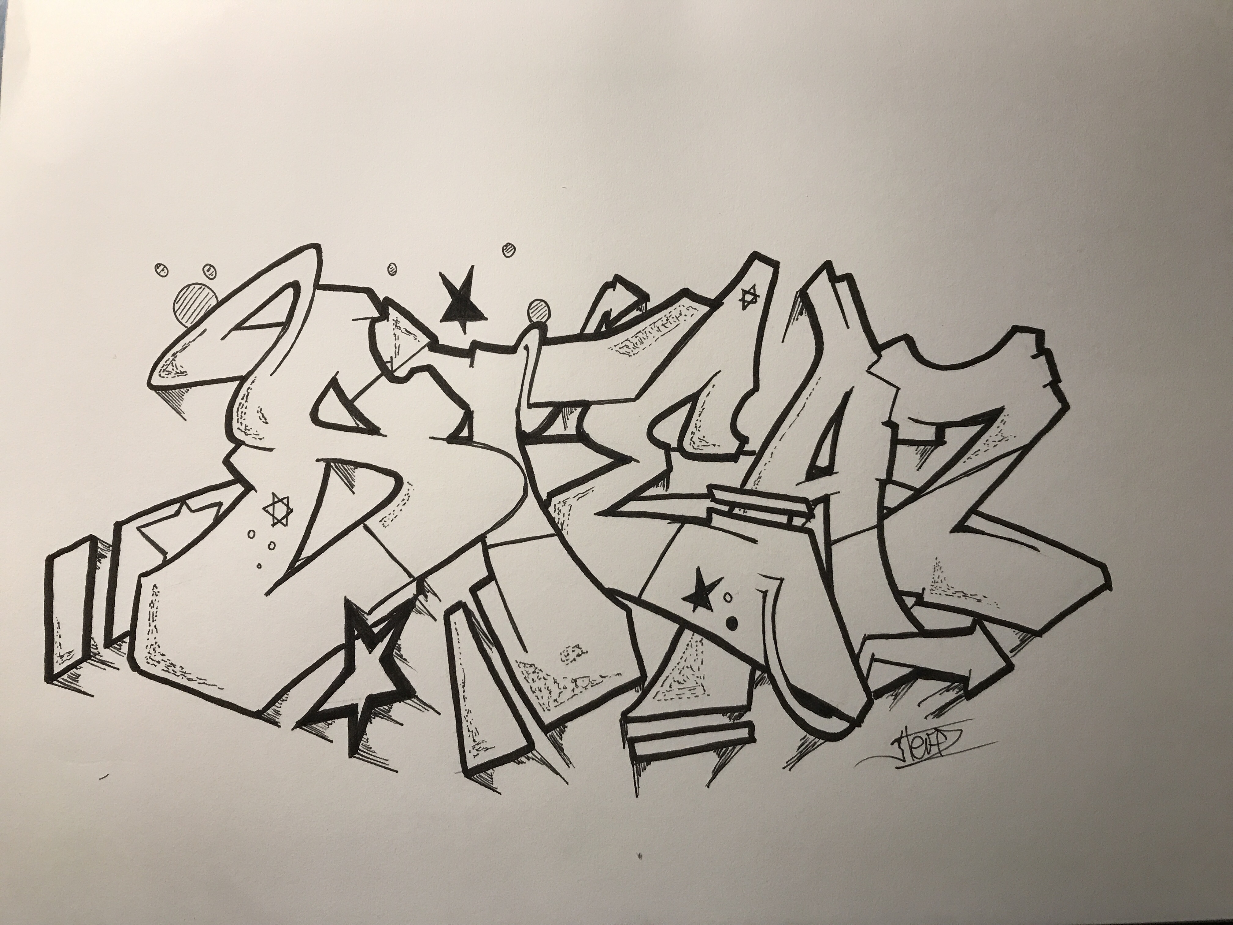 Easy Graffiti Sketches at PaintingValley.com | Explore ...