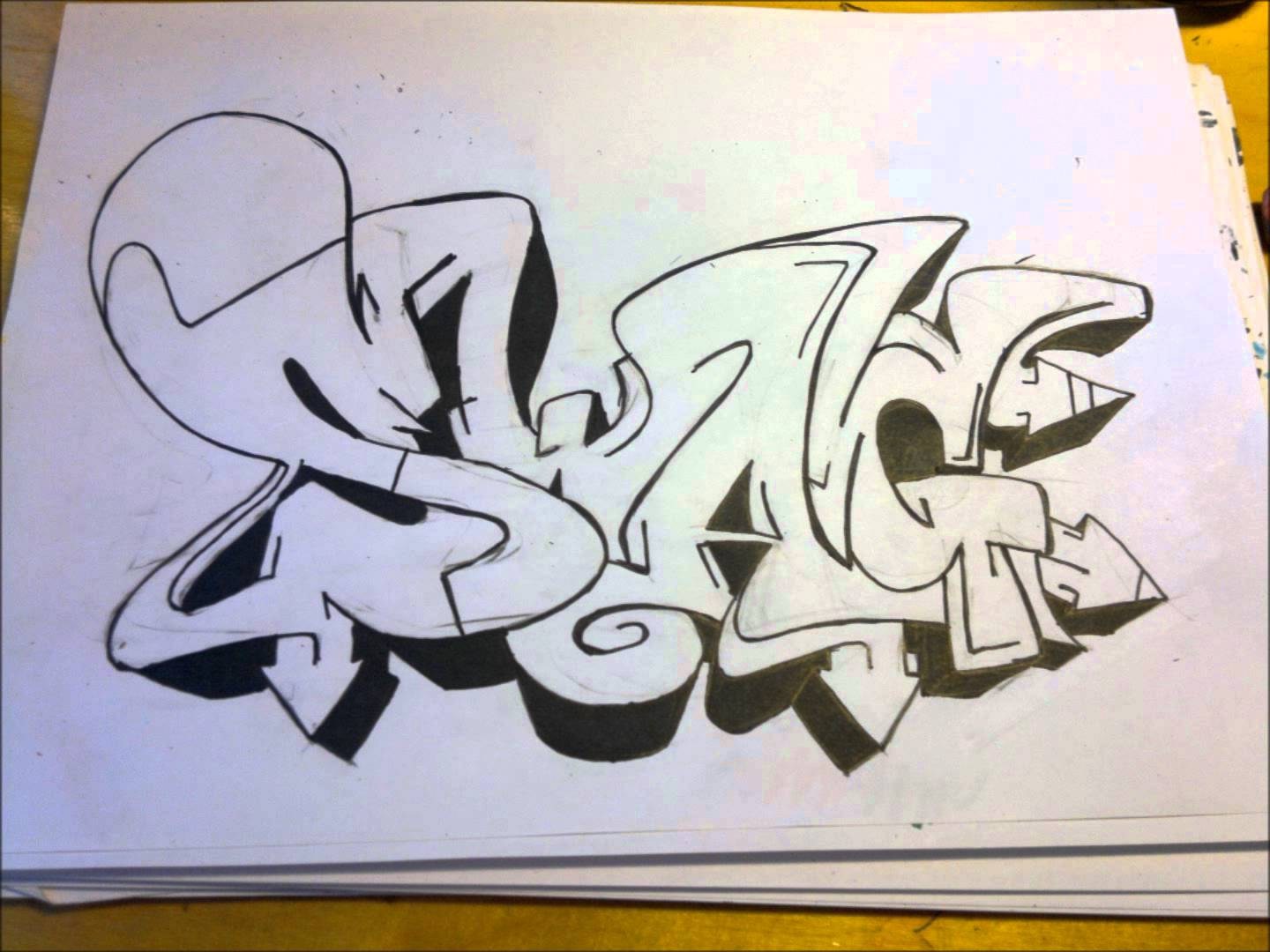 Easy Graffiti Sketches at PaintingValley.com | Explore ...