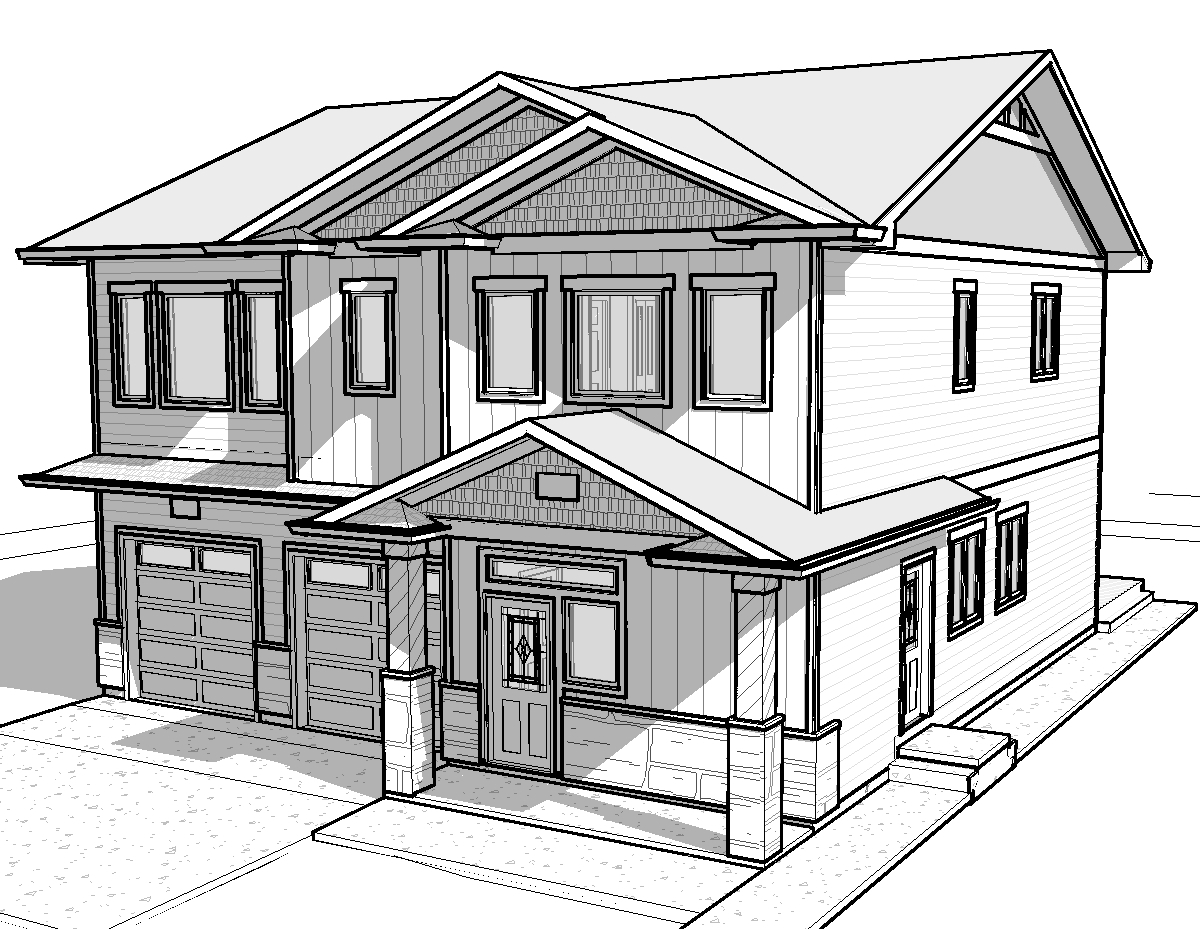 pencil sketches of houses