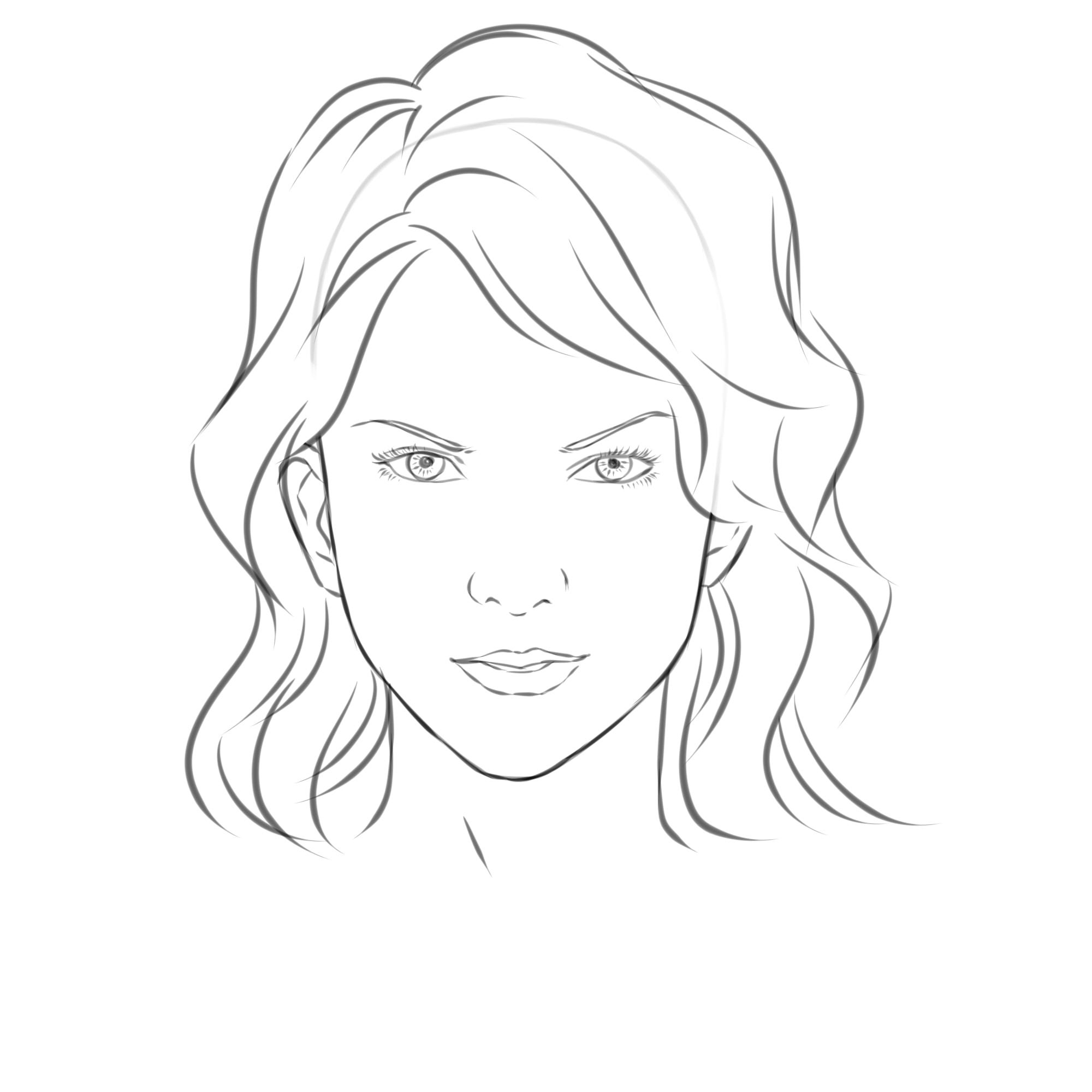 2000x2000 Easy Human Faces Drawings Pencil Sketches Face Pencil Sketches - Easy Human Sketches