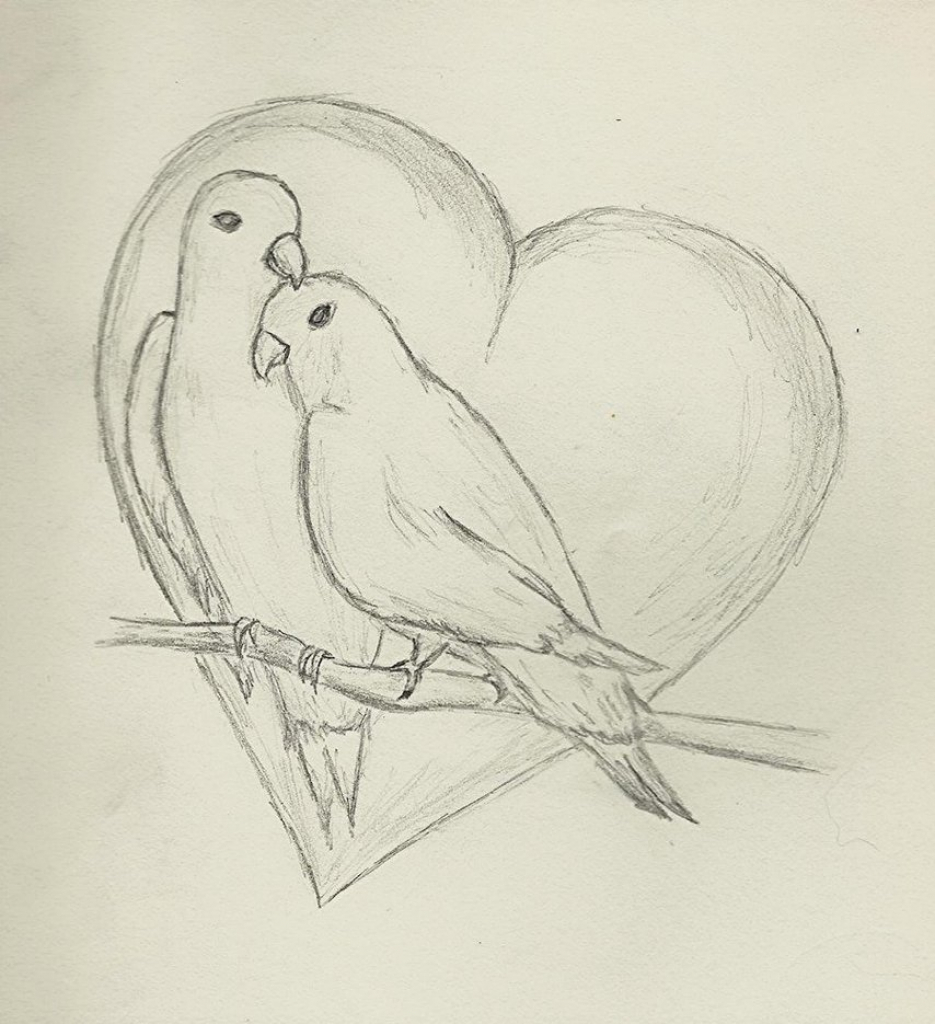 cute easy love pencil sketch drawing pictures