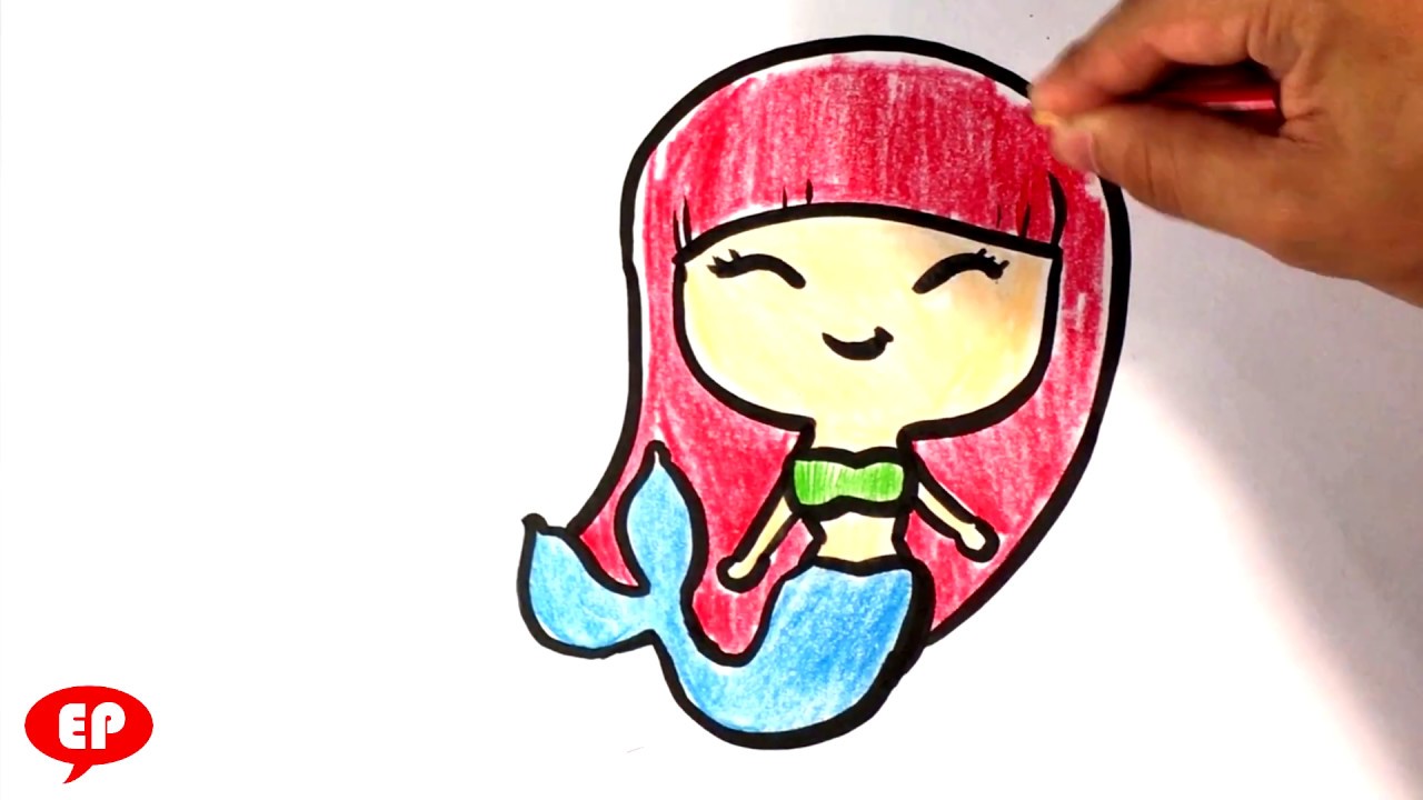 1280x720 How To Draw A Mermaid - Easy Mermaid Sketch