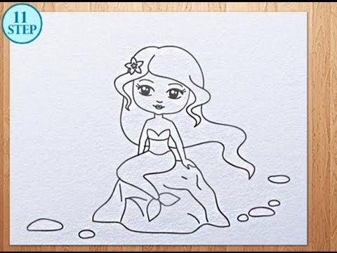 480x360 How To Draw A Mermaid - Easy Mermaid Sketch