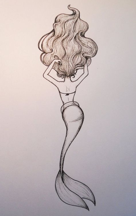 474x754 A Still Sea Never Makes A Skilled Mermaid Arte - Easy Mermaid Sketch