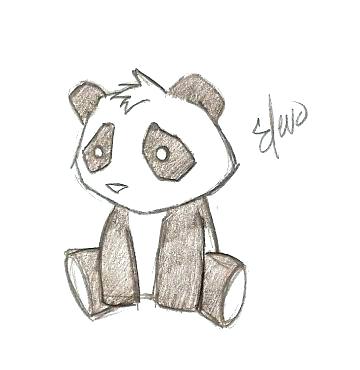 Easy Panda Sketch at PaintingValley.com | Explore collection of Easy ...