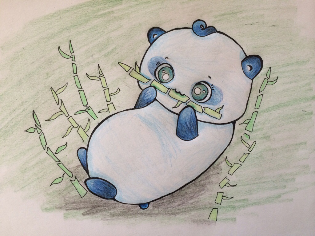 1024x768 How To Draw A Cute Easy Panda Drawing Animals - Easy Panda Sketch