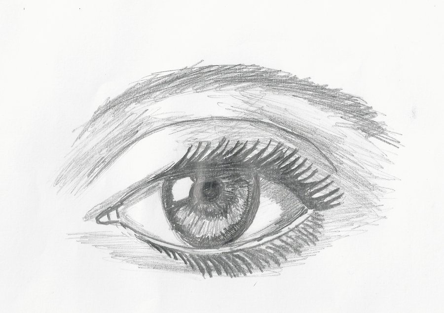 900x635 Realistic Eye Sketch By Serget2 - Easy Pics To Sketch