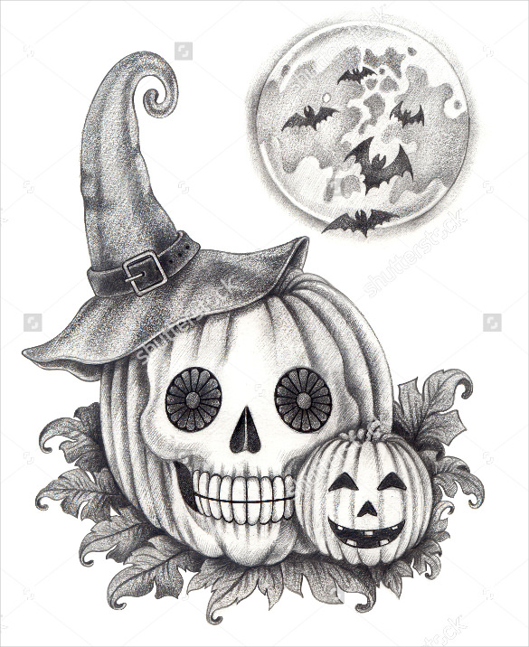 585x716 Skull Drawing Template Free Pdf Documents Download! Free - Easy Pumpkin Sketches