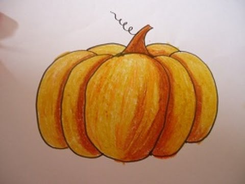 480x360 Easy Drawing For Kids,pumpkin Drawing And Shading In Simple Steps - Easy Pumpkin Sketches