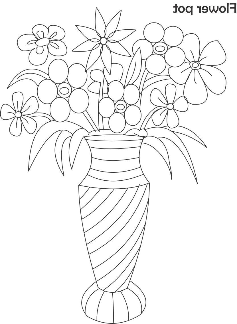 831x1137 Easy Sketch Of Flower Pot Vase Flower Drawing Simple Flower Pots - Easy Sketch Of A Flower