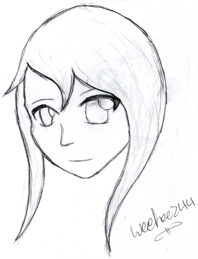 782x1024 Girl Face Sketch Easy Easy Drawing Girl Face Easy Drawings Girls - Easy Sketch Of A Girl