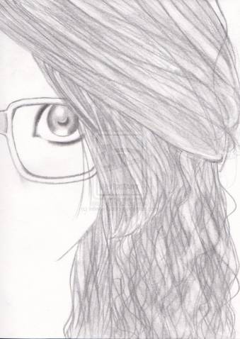 339x478 Anime Girl Boy Easy Draw Lonely - Easy Sketch Of A Girl