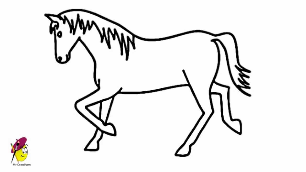 1280x720 Horse - Easy Sketch Of A Horse
